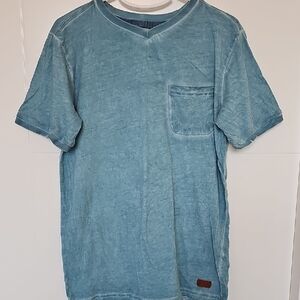 7 for all Mankind Cerulean Blue V-Neck Shirt Boys Sz M